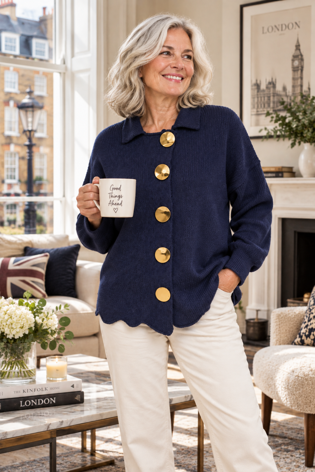 Isadora Oversized Collared Cardigan