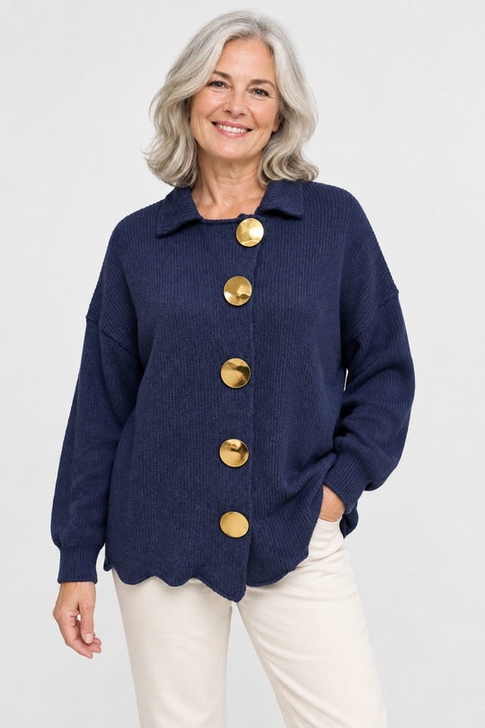 Isadora Oversized Collared Cardigan