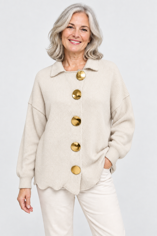 Isadora Oversized Collared Cardigan