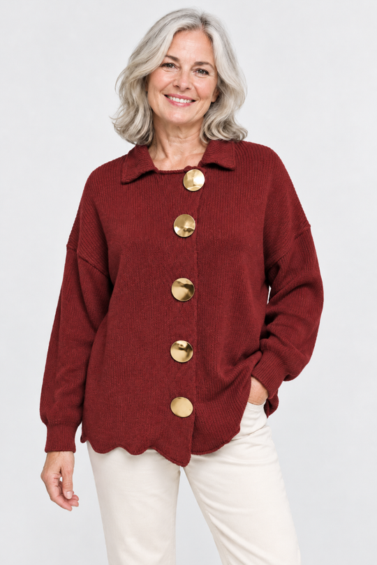 Isadora Oversized Collared Cardigan