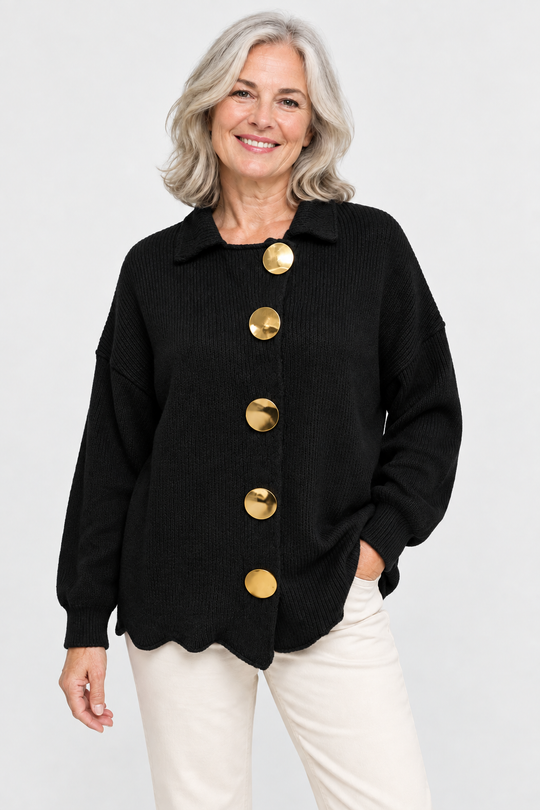 Isadora Oversized Collared Cardigan