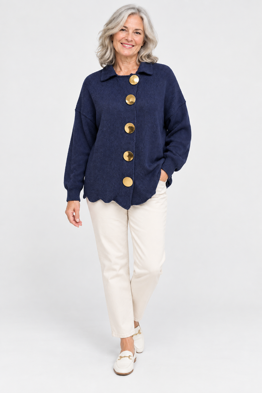 Isadora Oversized Collared Cardigan