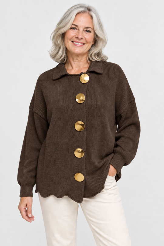 Isadora Oversized Collared Cardigan