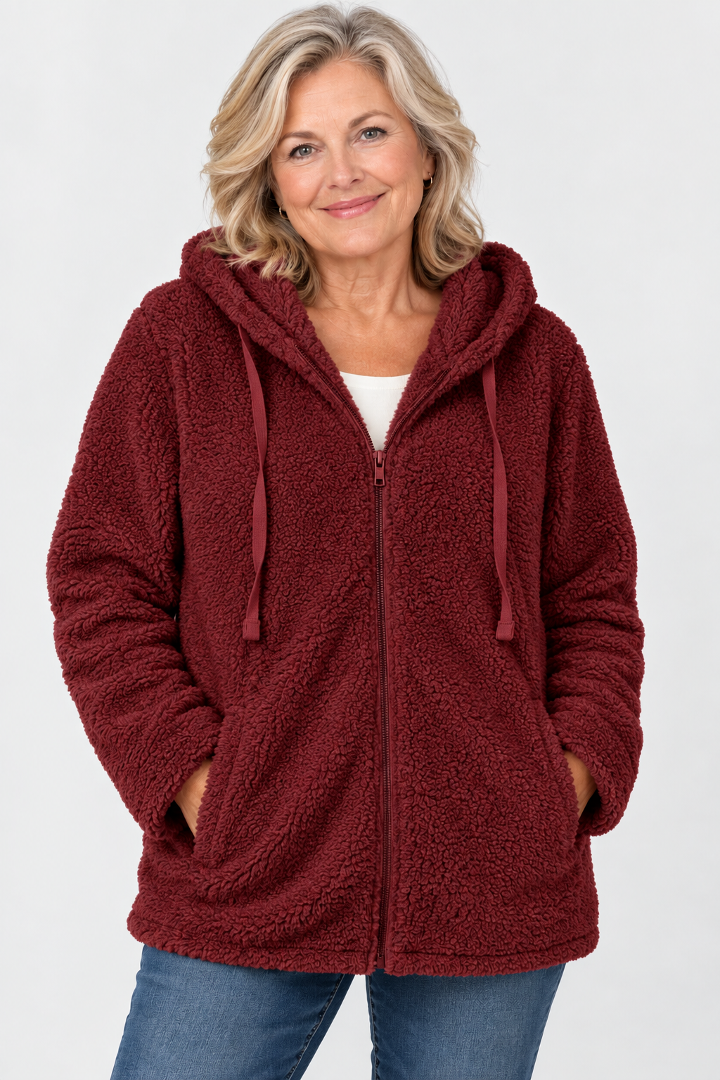 Sophie Teddy Fleece Hooded Jacket