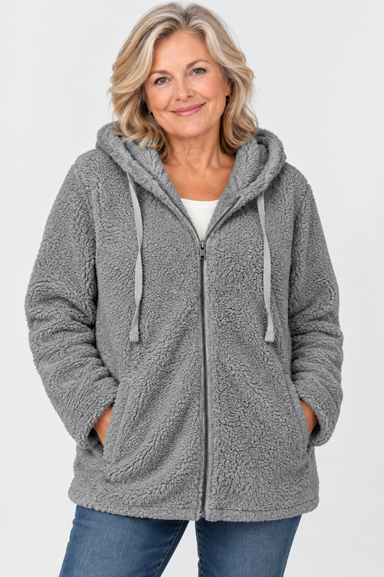 Sophie Teddy Fleece Hooded Jacket