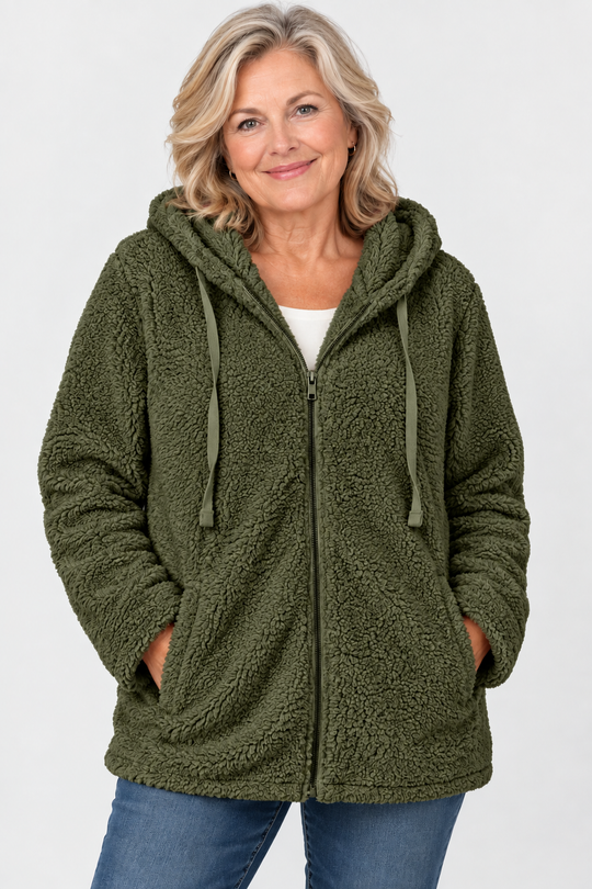 Sophie Teddy Fleece Hooded Jacket