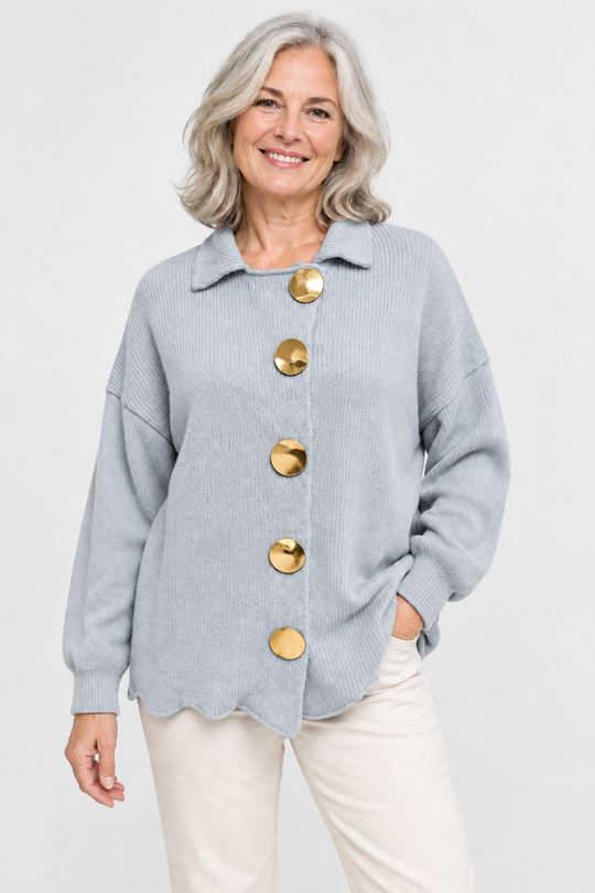 Isadora Oversized Collared Cardigan