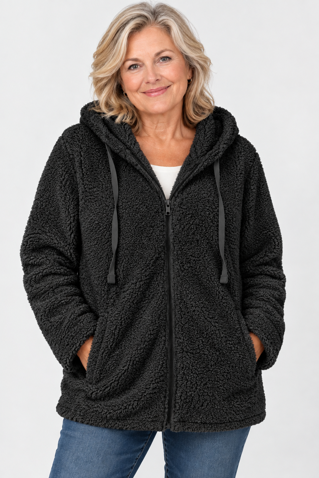 Sophie Teddy Fleece Hooded Jacket