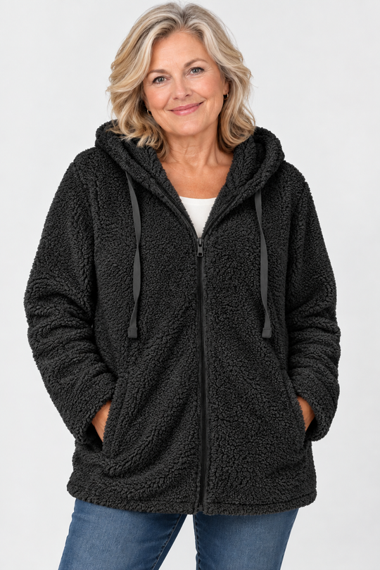 Sophie Teddy Fleece Hooded Jacket